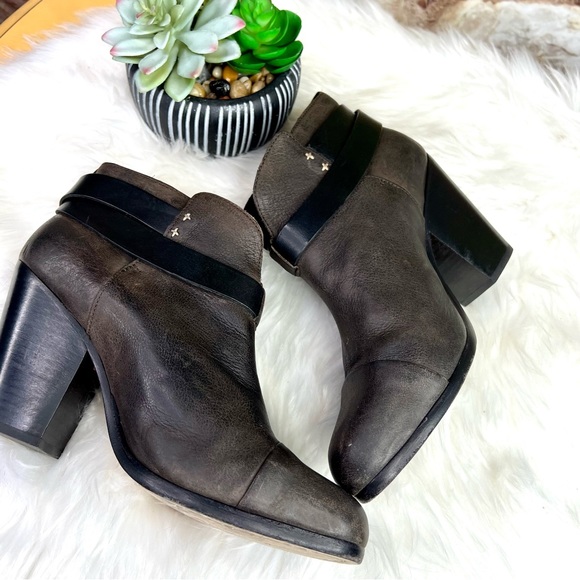 RAG & BONE Burnished Brown Leather Harrow Ankle Boots, 40 - Picture 4 of 14